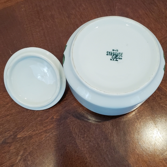 Vintage 1950s Whitfield (White Body) by Syracuse Creamer, Sugar & Butter Set - Picture 12 of 14